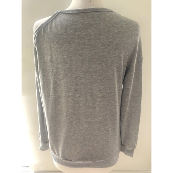 Unbranded Womens Embellished Cold Shoulder Gray Sweater Dress, Size M - Picture 5 of 6